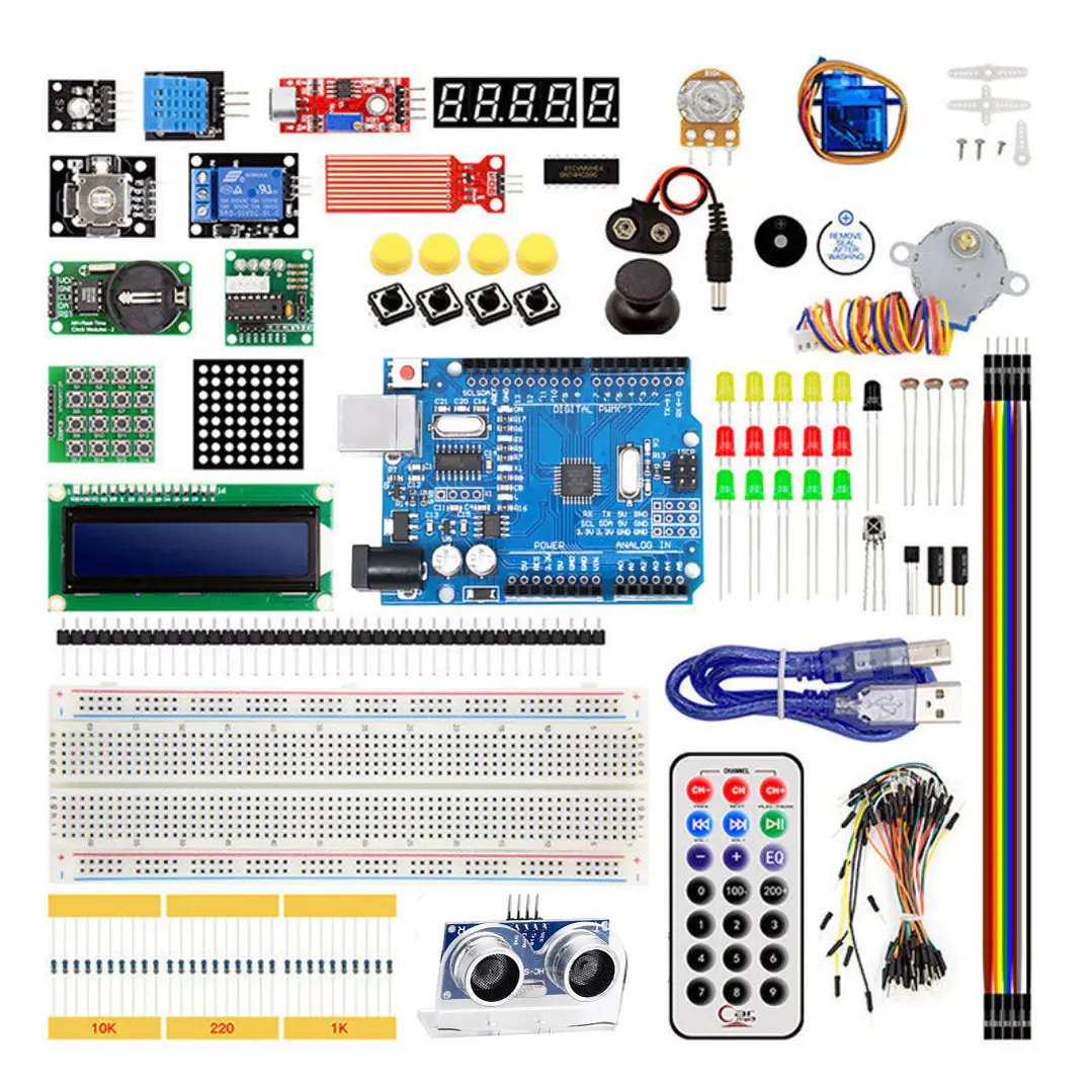 Kit Iniciacion Compatible Arduino R3 Mejorada Motores LCD 3