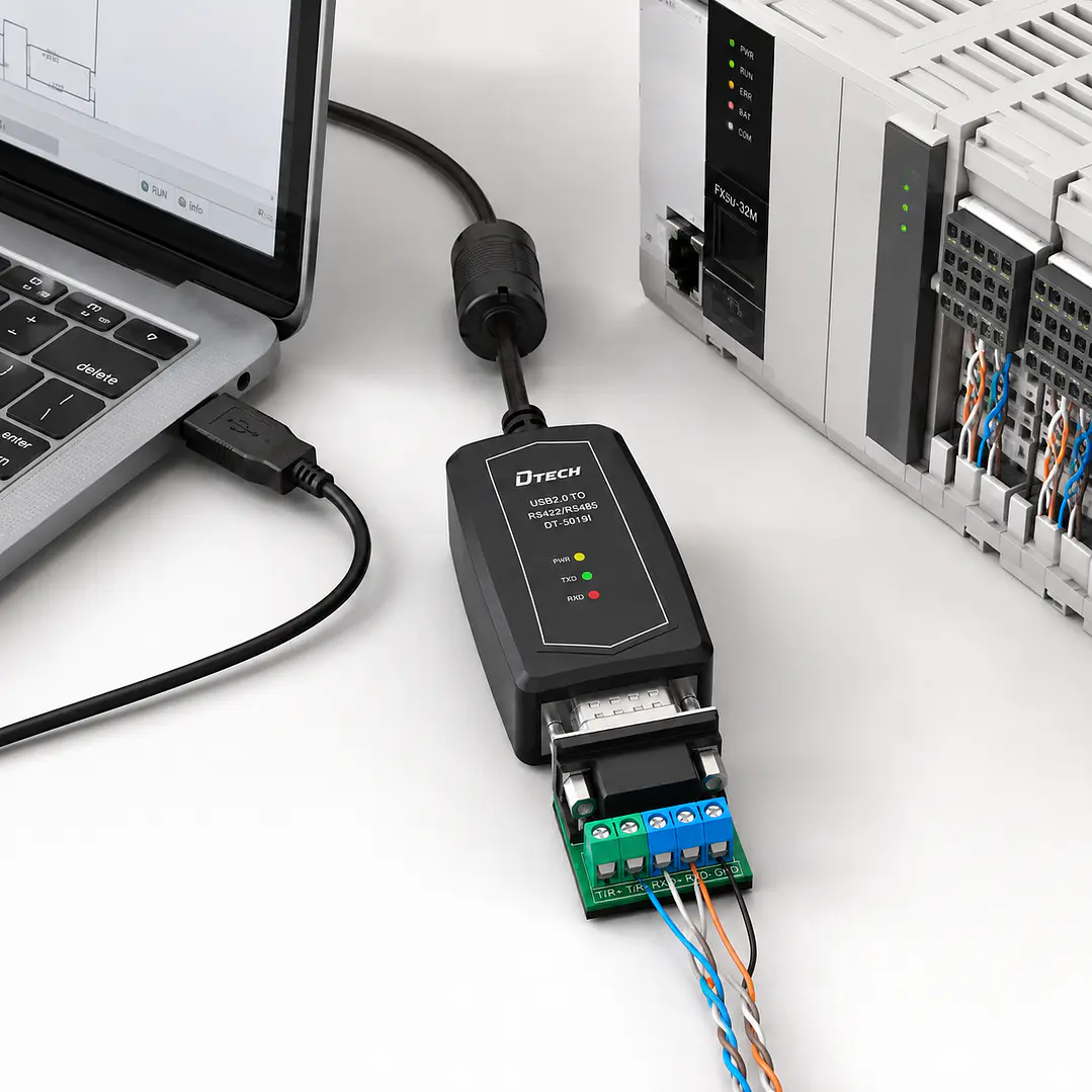 USB a RS485 RS422 Industrial DTECH DT-5019I Aislado 0.5M 2