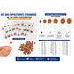 Kit 300 Capacitores Cerámicos 30 Valores 2pF-100nF 10 c/u - Miniatura 2