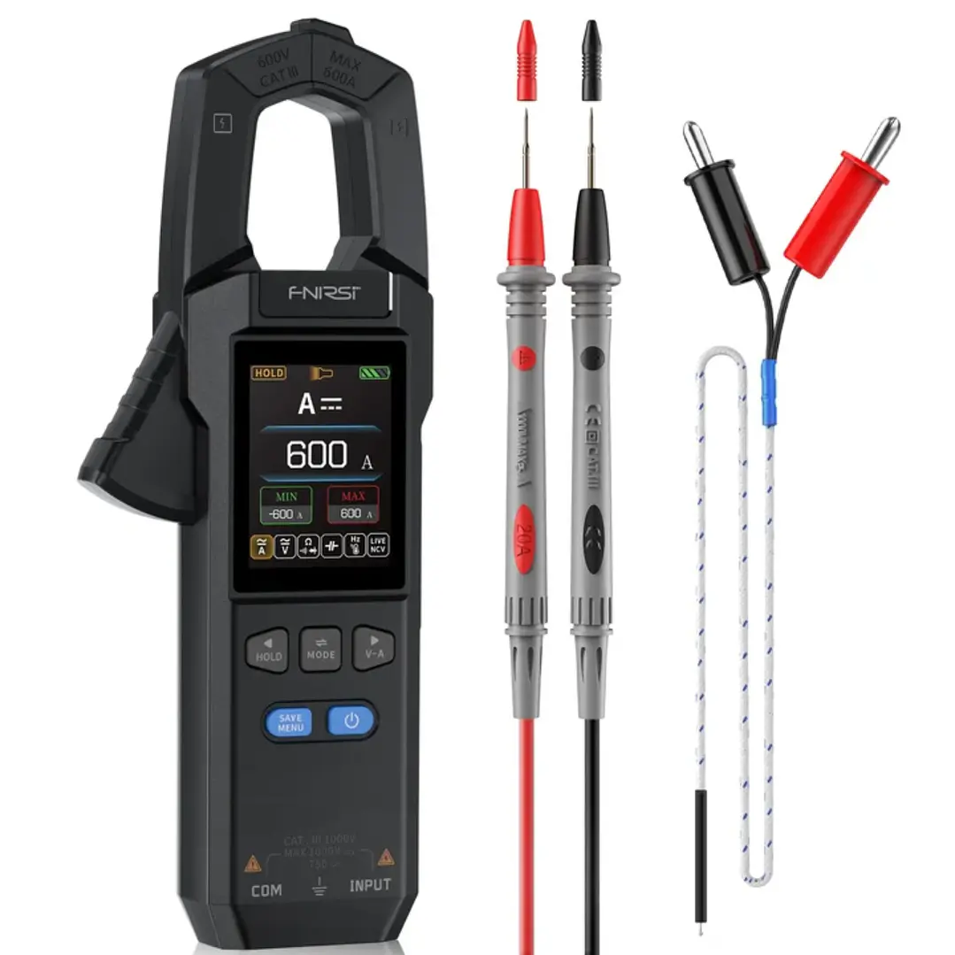 Pinza Amperimétrica FNIRSI DMC-100 AC/DC 600A True RMS 1