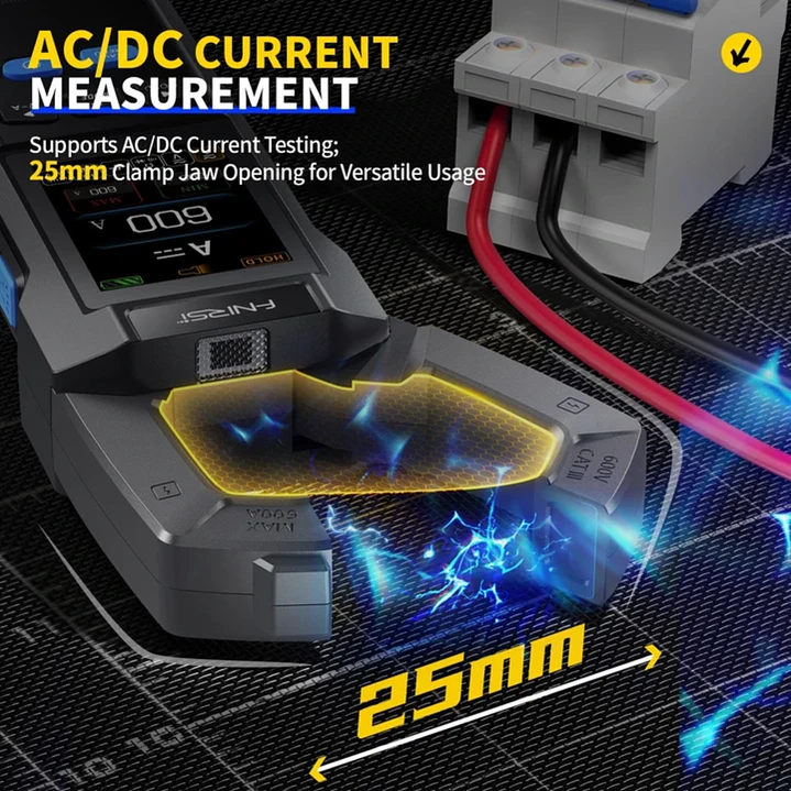 Pinza Amperimétrica FNIRSI DMC-100 AC/DC 600A True RMS 6