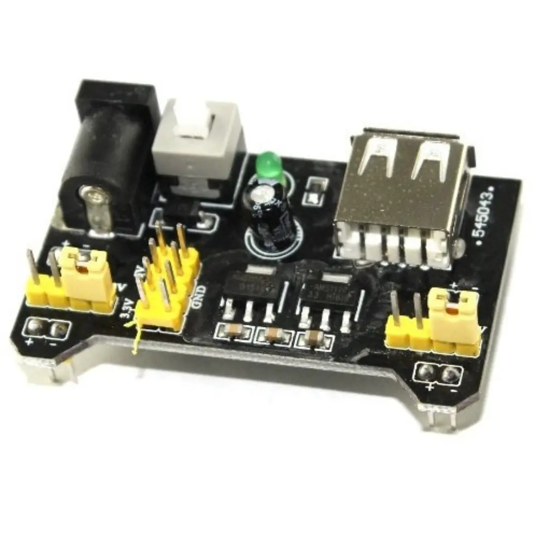 Módulo Fuente MB102 para Protoboard 3.3V 5V Entrada 6.5-12V 4