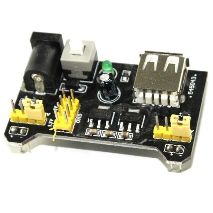 Módulo Fuente MB102 para Protoboard 3.3V 5V Entrada 6.5-12V 4