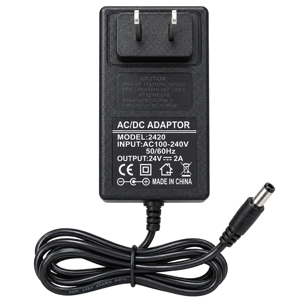 Adaptador Fuente poder 24V 2A 48W DC 5.5x2.1mm 1m 2
