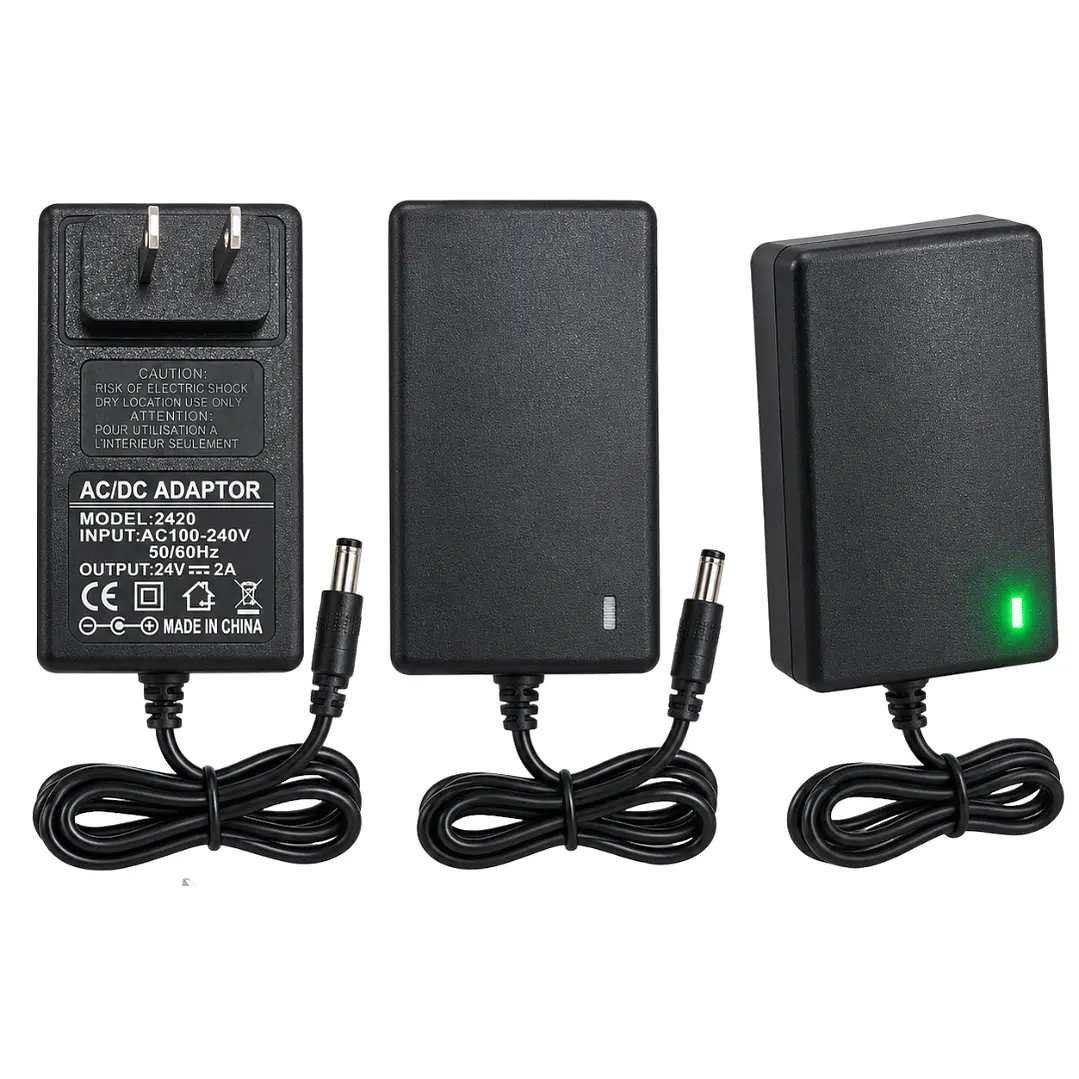 Adaptador Fuente poder 24V 2A 48W DC 5.5x2.1mm 1m 4