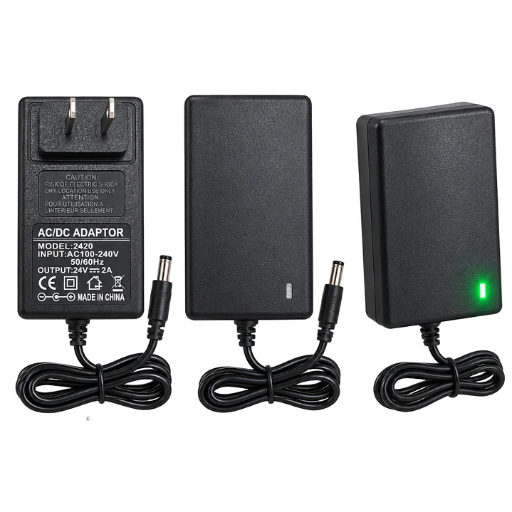 Adaptador Fuente poder 24V 2A 48W DC 5.5x2.1mm 1m 4