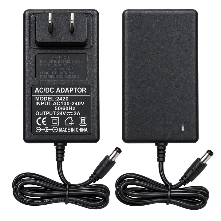 Adaptador Fuente poder 24V 2A 48W DC 5.5x2.1mm 1m 1