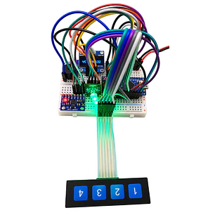 Prototipo Electrónica Ensamblado Alarma OLED Arduino