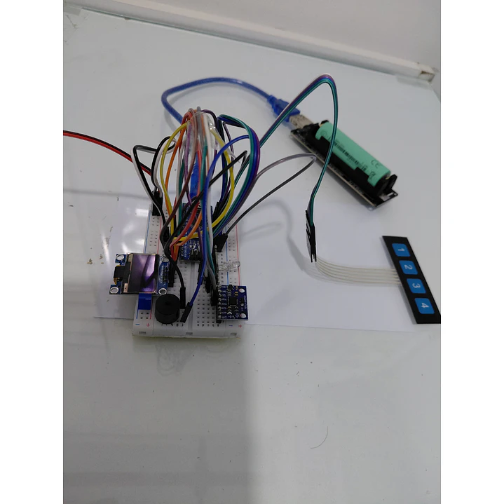 Prototipo Electrónica Ensamblado Alarma OLED Arduino 3