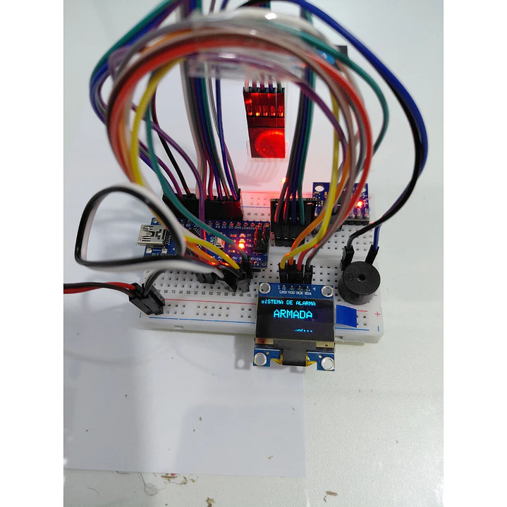 Prototipo Electrónica Ensamblado Alarma OLED Arduino 4