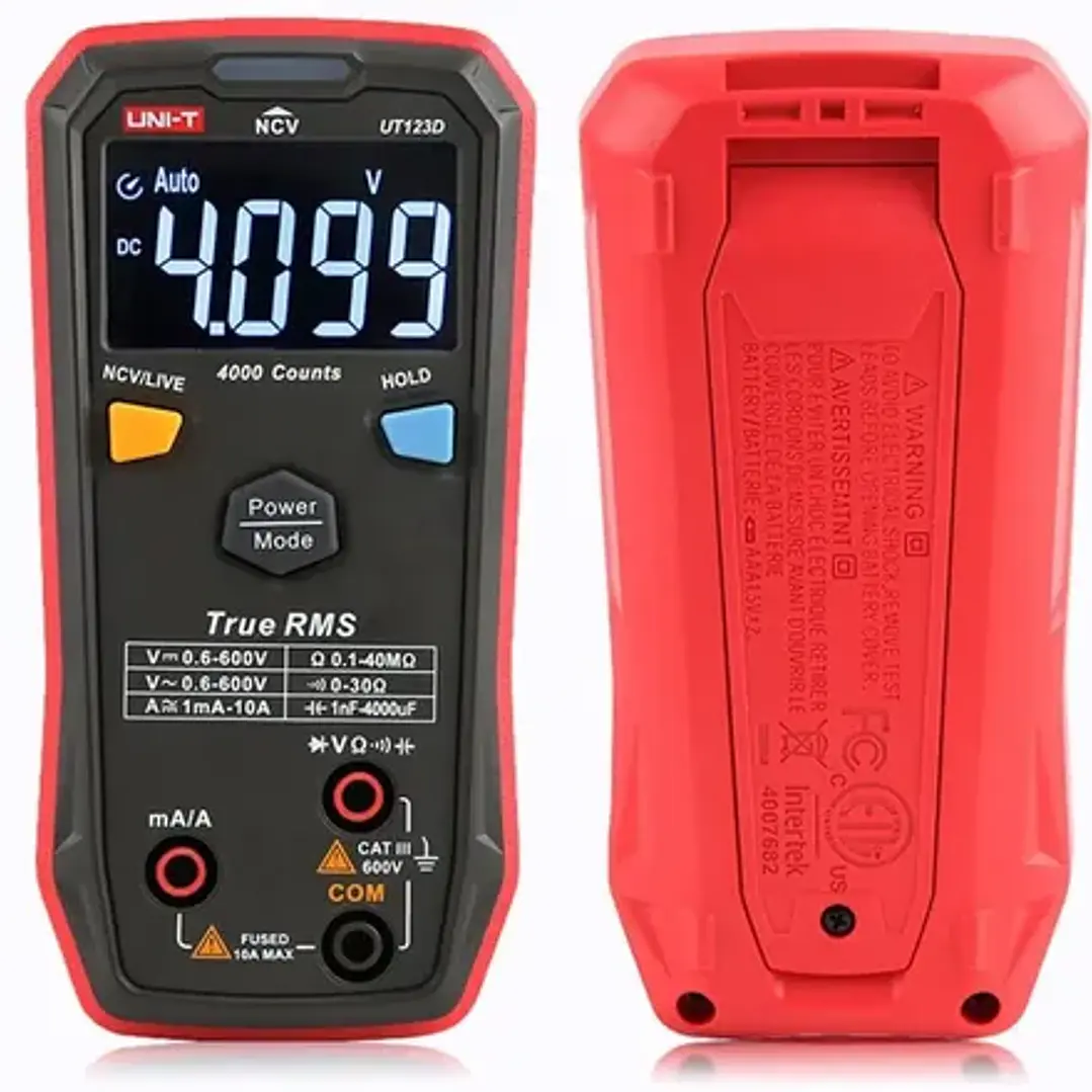 Multímetro Digital Smart True Rms 600v Ac/dc Ut123d Uni-t 1
