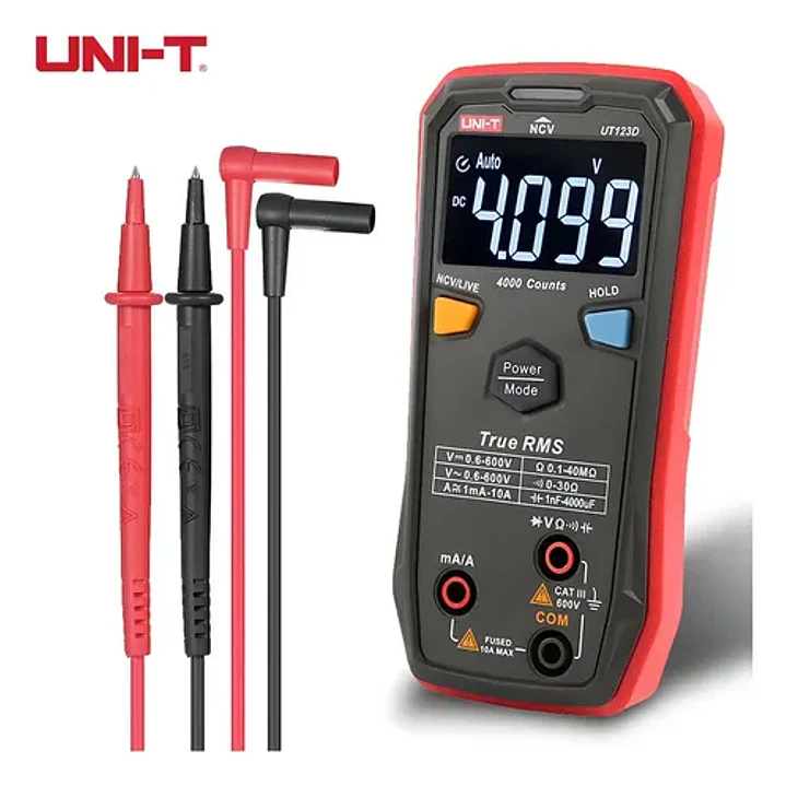 Multímetro Digital Smart True Rms 600v Ac/dc Ut123d Uni-t 5