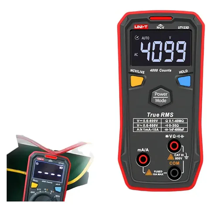Multímetro Digital Smart True Rms 600v Ac/dc Ut123d Uni-t 9