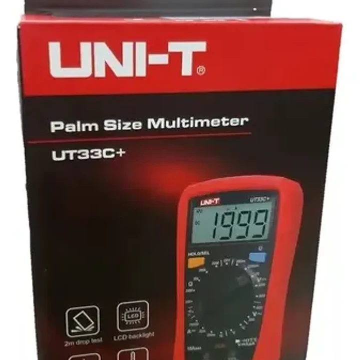 Multímetro digital UNI-T UT33C+ 600V AC/DC medición de temperatura CAT II 600V 3