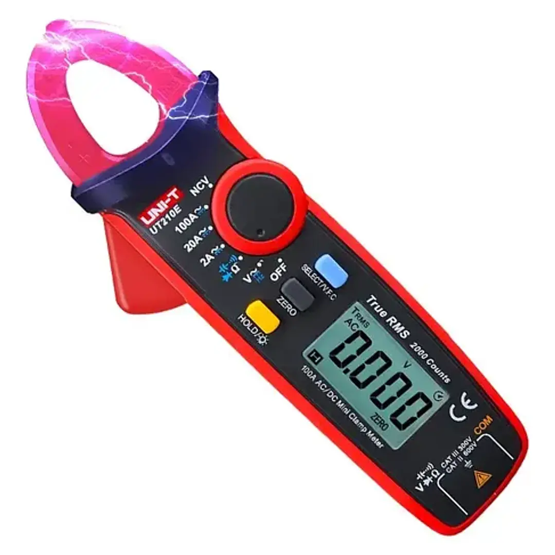 Pinza Amperimétrica Digital Uni-T UT210E 100A AC/DC True RMS Auto-Rango 10