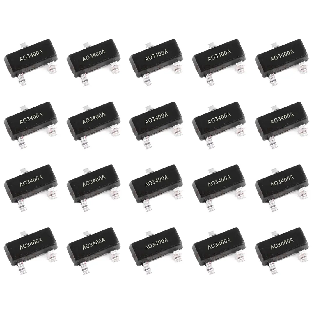 Pack 20 Mosfet AO3400A Canal N 30V 5.7A SOT-23 1