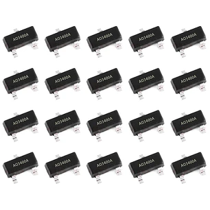 Pack 20 Mosfet AO3400A Canal N 30V 5.7A SOT-23