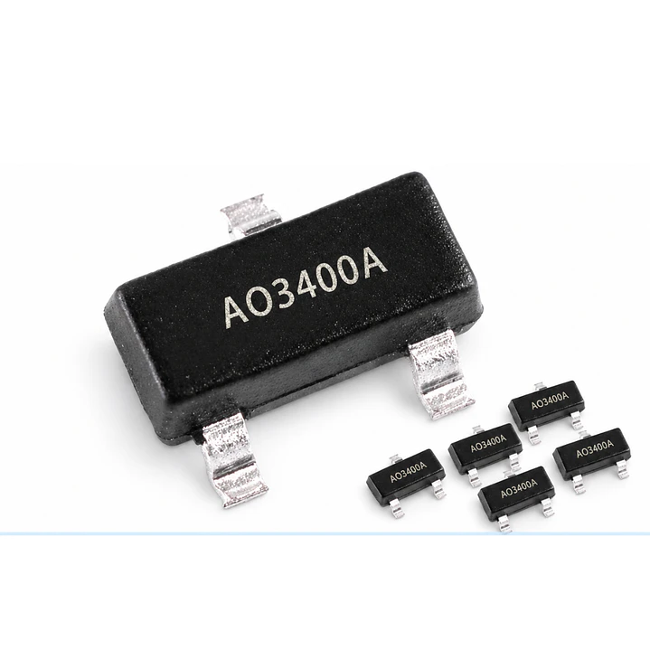 Pack 20 Mosfet AO3400A Canal N 30V 5.7A SOT-23 3