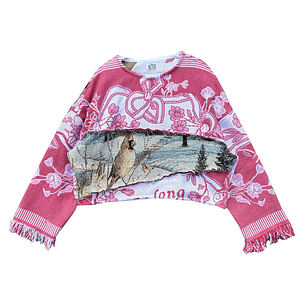 Polerón mix tejidos birds talla M 