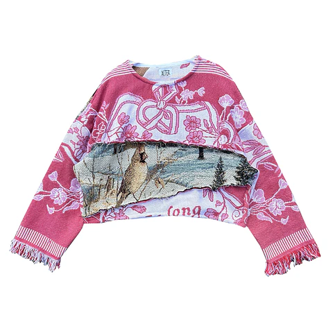 Polerón mix tejidos birds talla M 