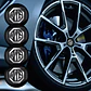 Set x4 Tapa centro de llanta MG negra con letra plata - thumbnail 6