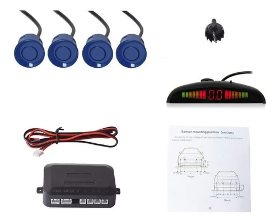 Kit sensor retroceso para automóviles Azul 3