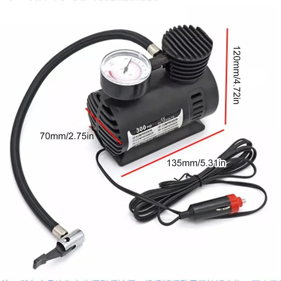 Mini compresor inflador de neumáticos portatil 14