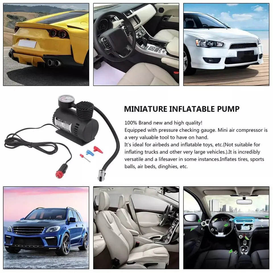 Mini compresor inflador de neumáticos portatil 16