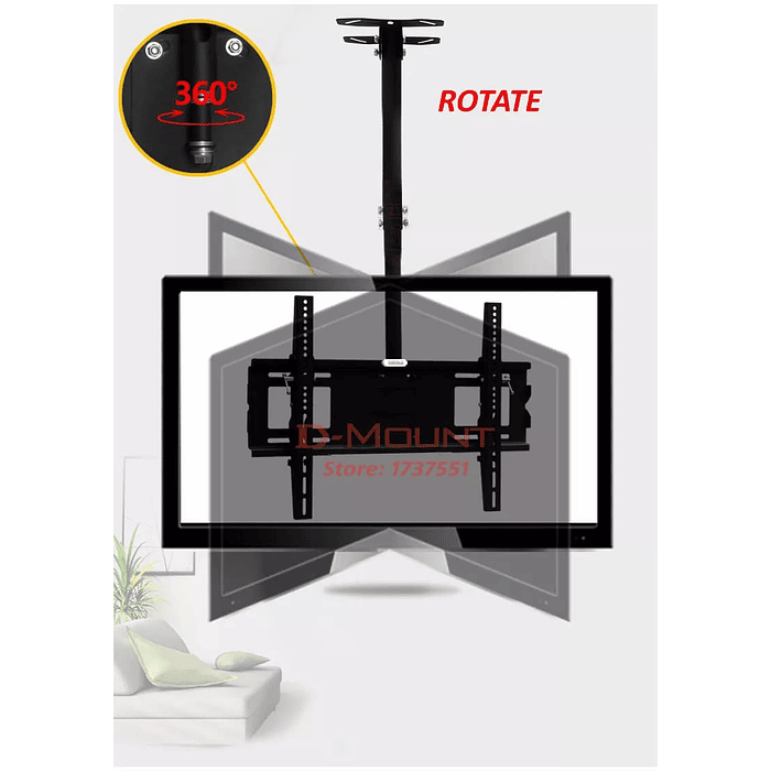 Soporte de tv techo o pared ajustable 26