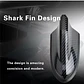 Antena aleta de tiburón Con Base Negra Fibra de carbono - Miniatura 1