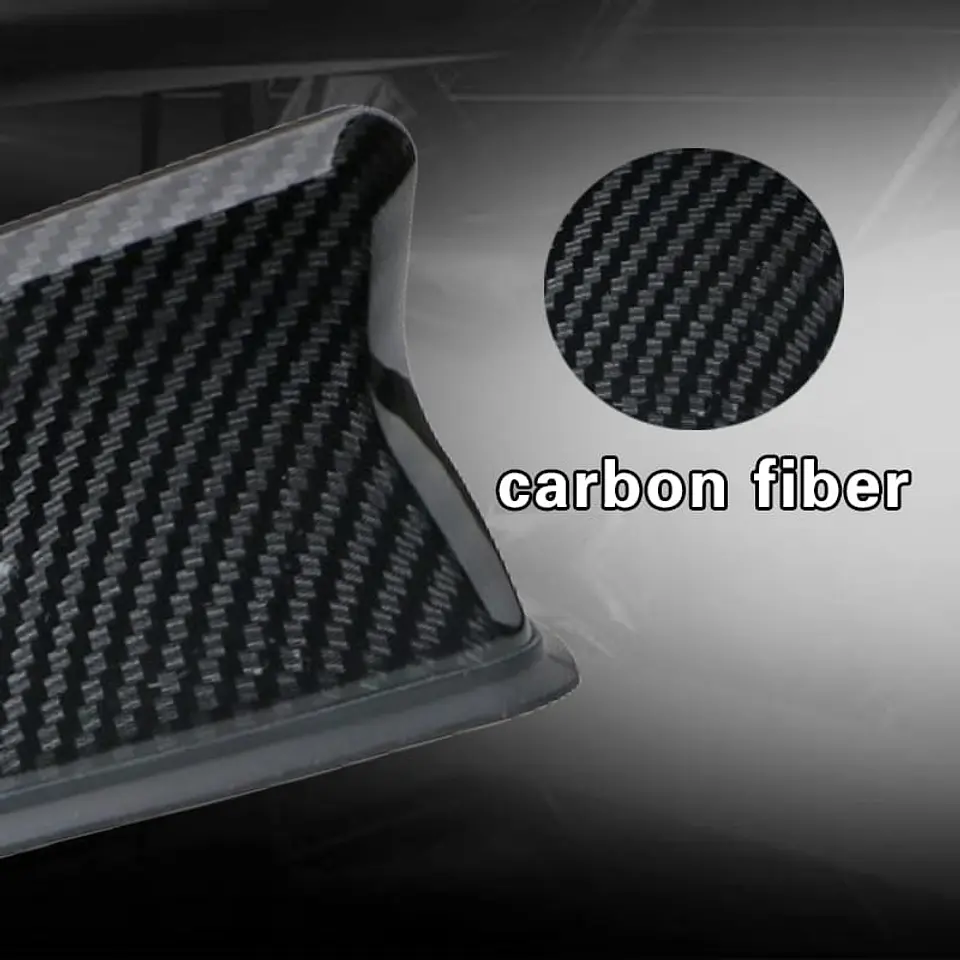 Antena aleta de tiburón Con Base Negra Fibra de carbono 2