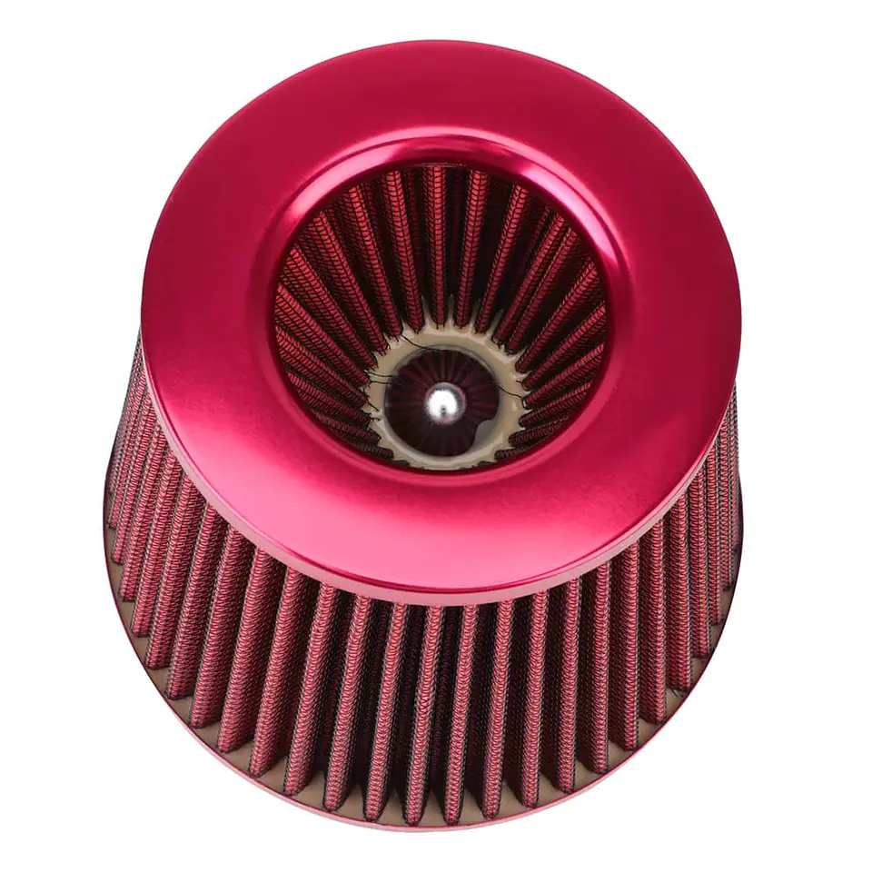 Filtro de aire de inducción cónico Universal Rojo 1