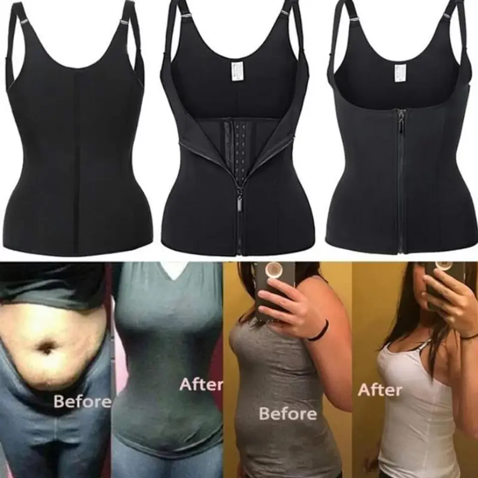 Faja tipo corset moldeador de cuerpo doble ajuste 6