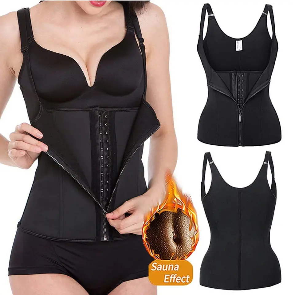 Faja tipo corset moldeador de cuerpo doble ajuste 7