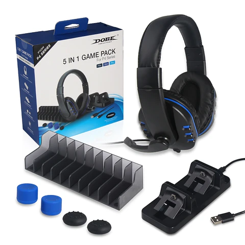 Audífonos auriculares Gamer Pack 5 en 1 PS4