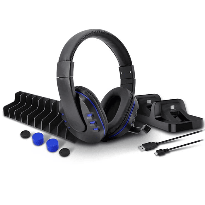 Audífonos auriculares Gamer Pack 5 en 1 PS4 2