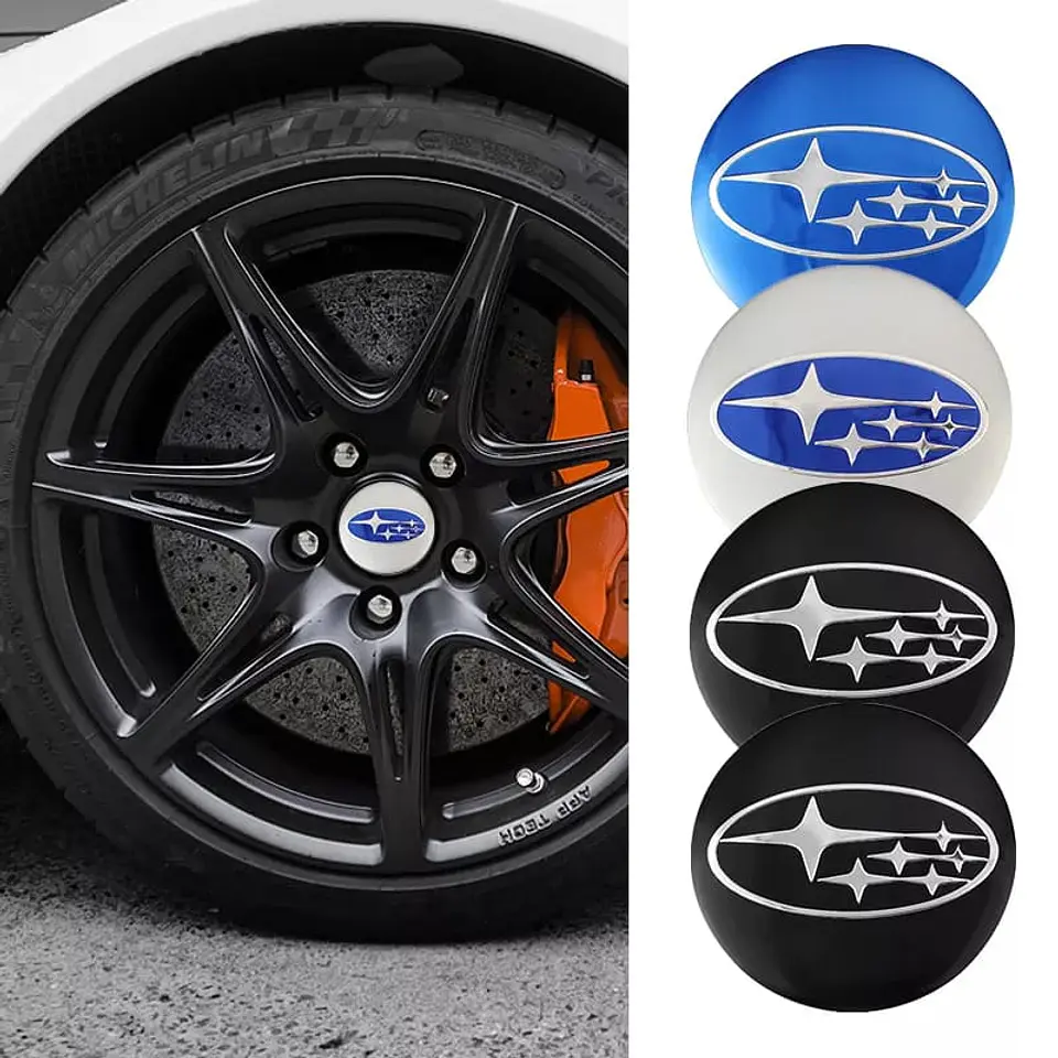 Set X4 Tapa centro de Llantas de autos Subaru 4