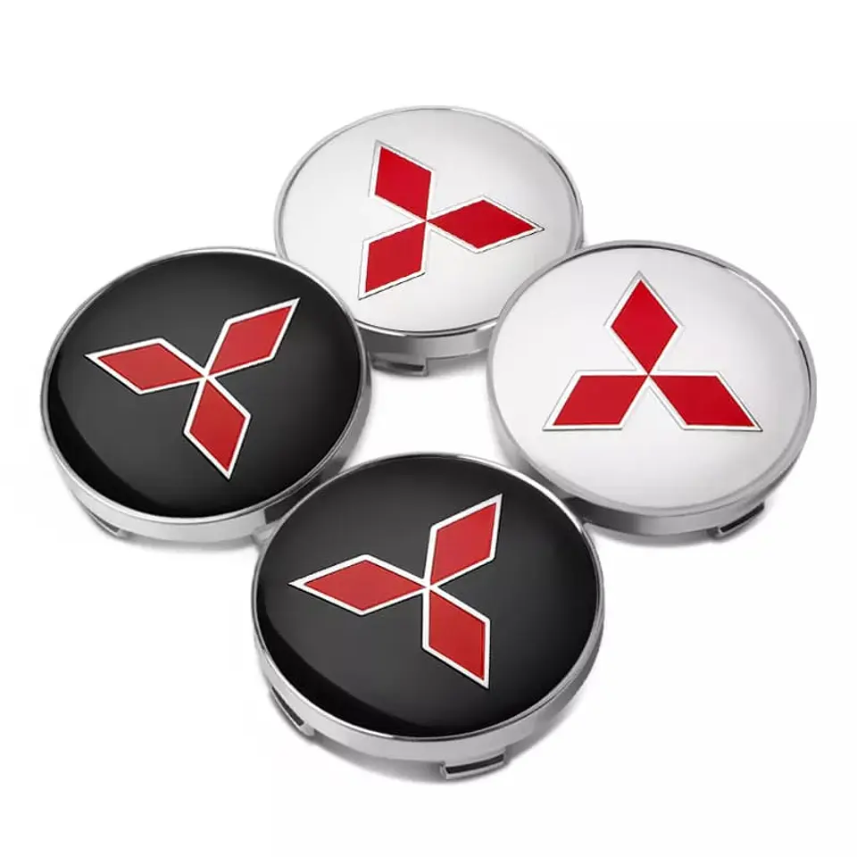 Set X4 Tapa centro de Llantas de autos Mitsubishi 4