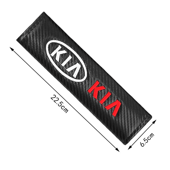 Cubierta protectora para cinturón de seguridad tipo fibra de carbono de autos Kia 2