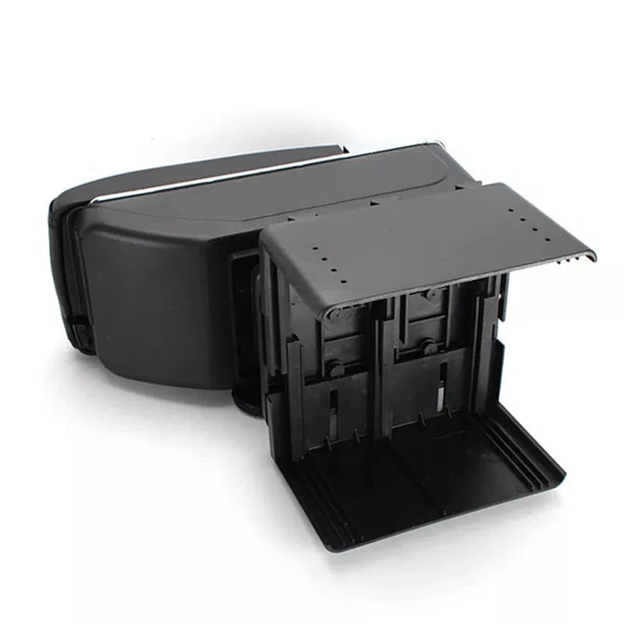 Apoya brazos Universal eco cuero negro con costura negra  4