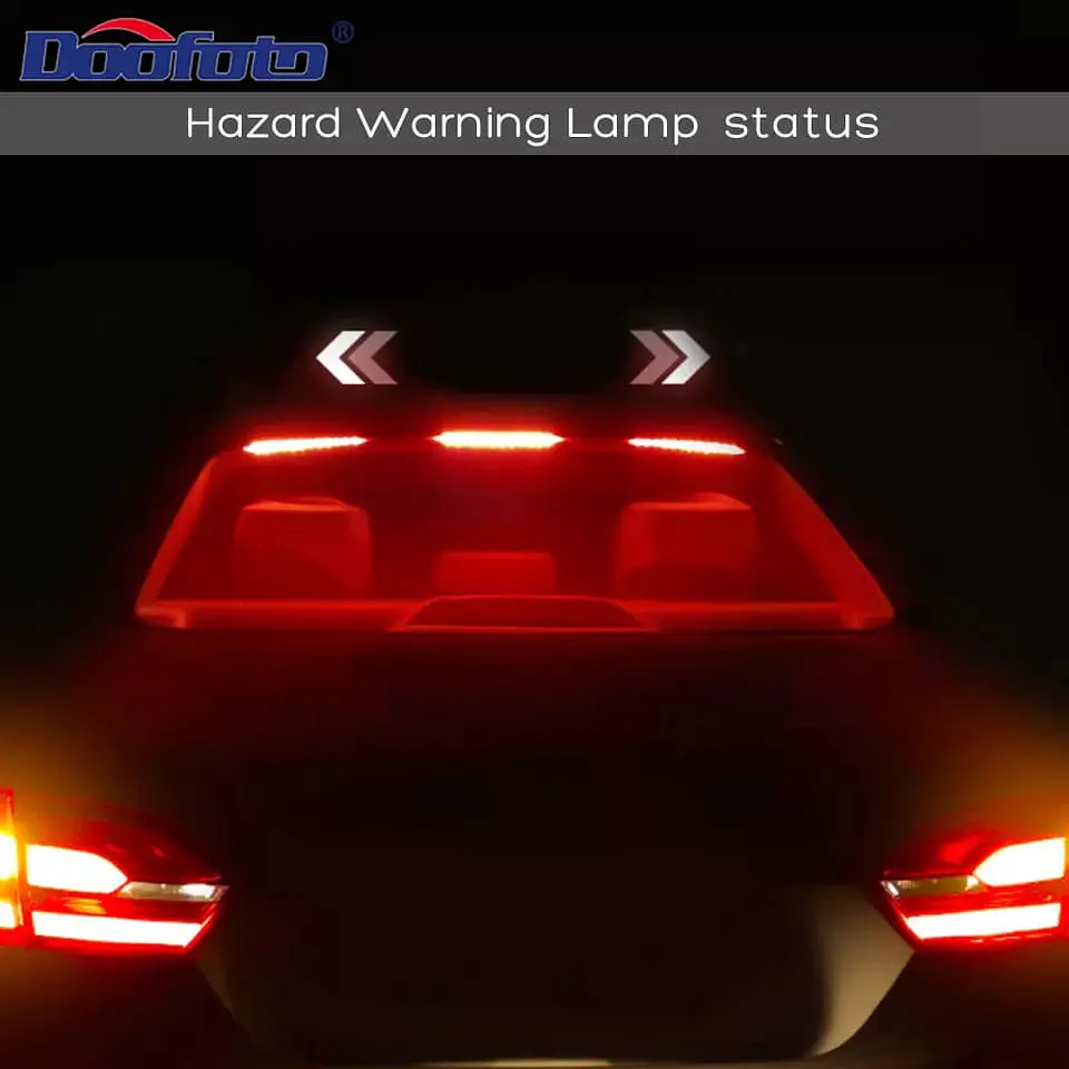 Lip Alerón trasero tunning de goma NEGRO con luz LED 12