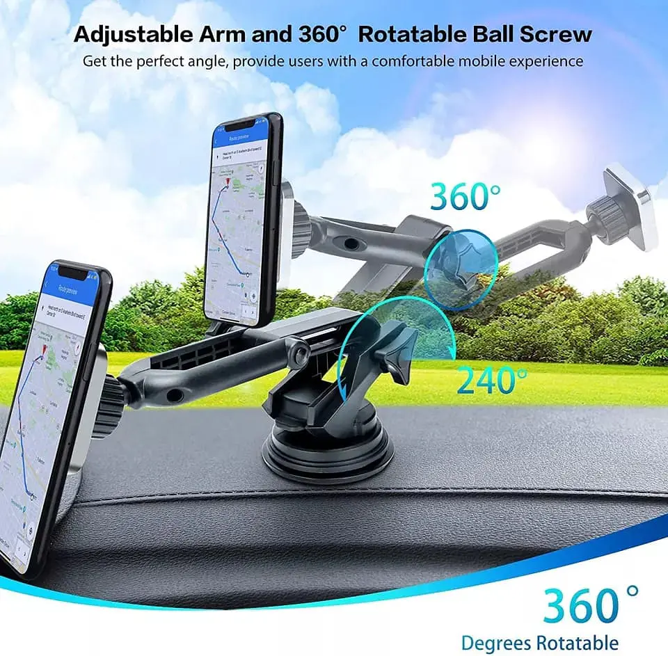 Base Soporte con super iman Neodimio ajustable para celulares 1