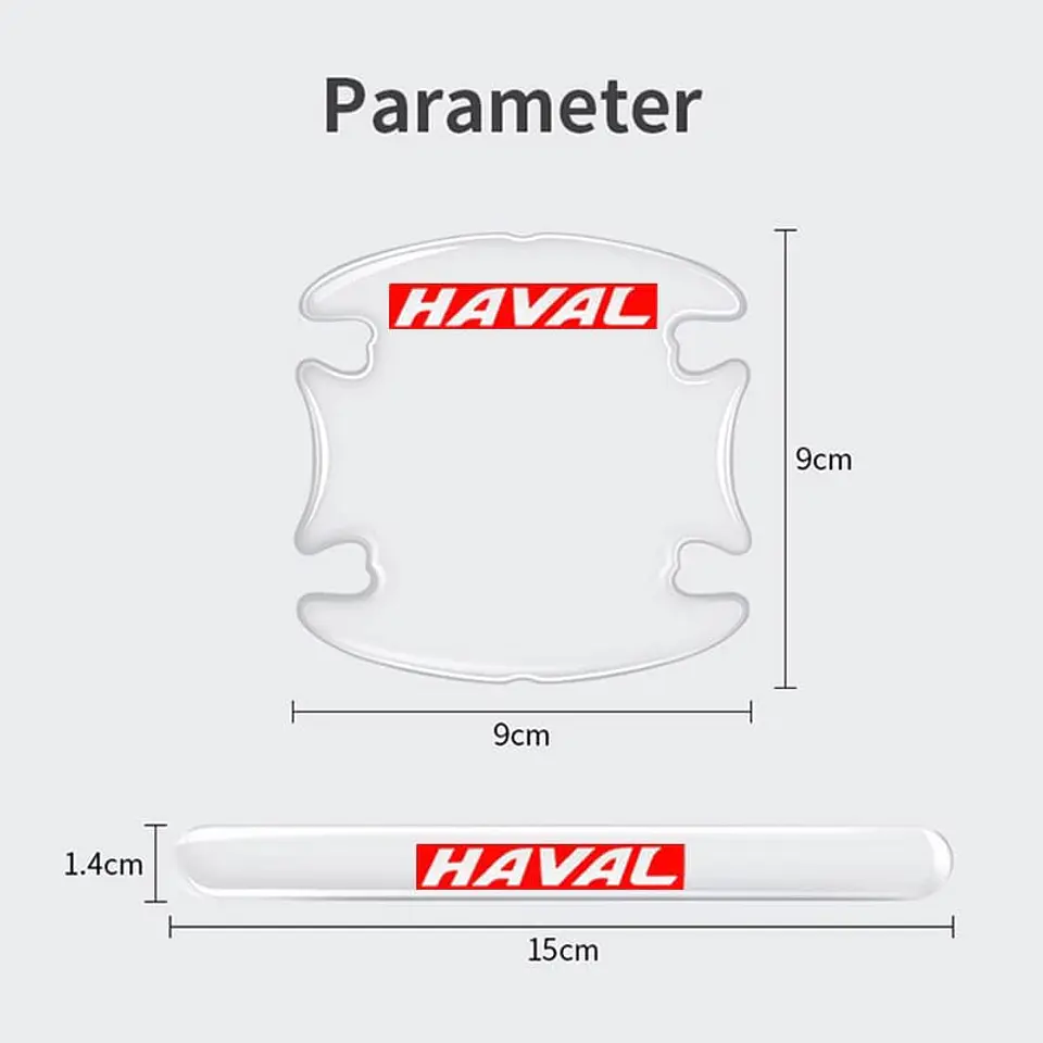 Set 4 piezas pegatina Antiarañazos para cuenco de manilla haval 7