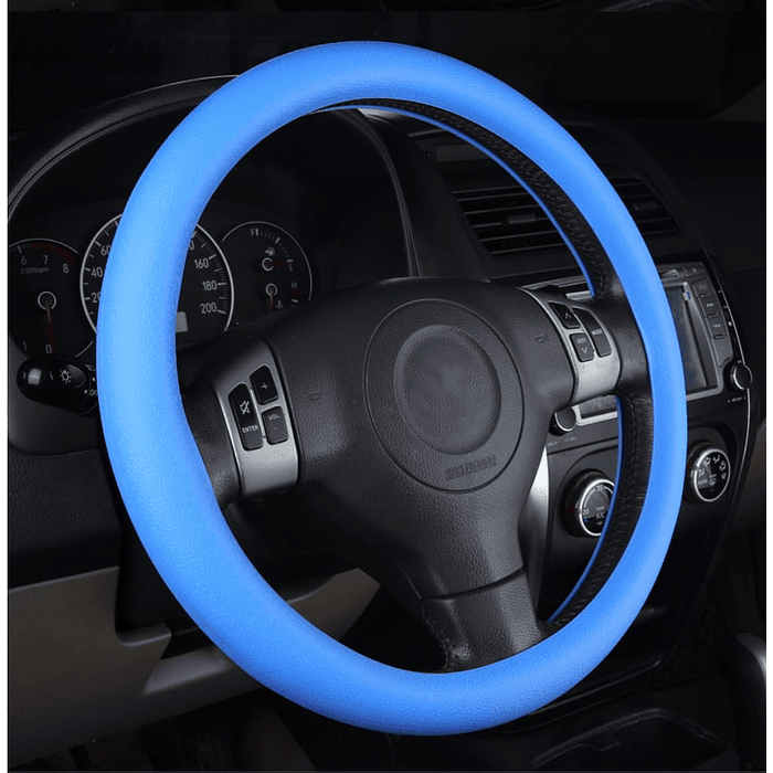 Set 3 piezas, funda cubre Volante, Perilla de cambios y funda de freno de mano de gel silicona  2