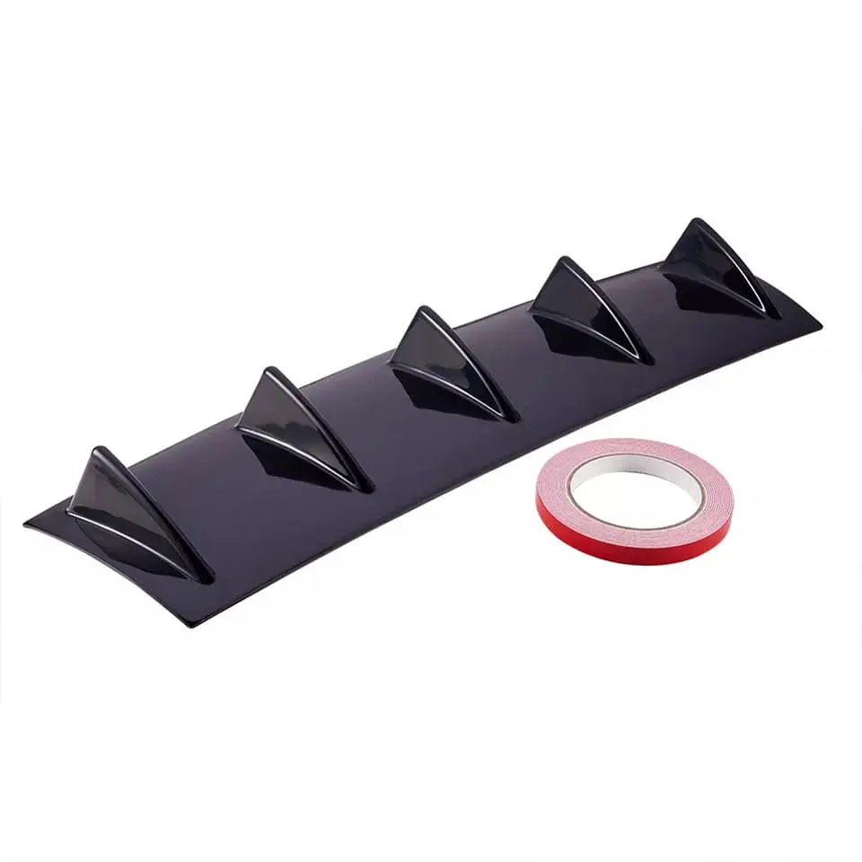 Difusor de parachoques trasero - negro brillante 3