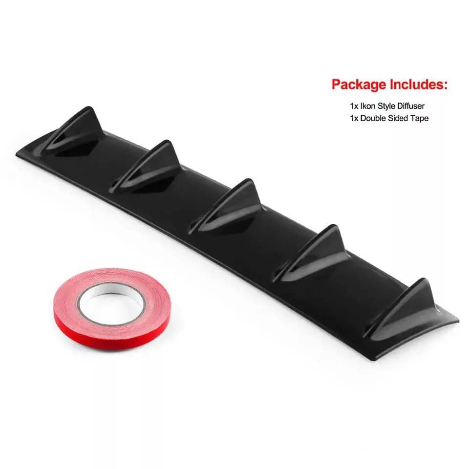 Difusor de parachoques trasero - negro brillante 4