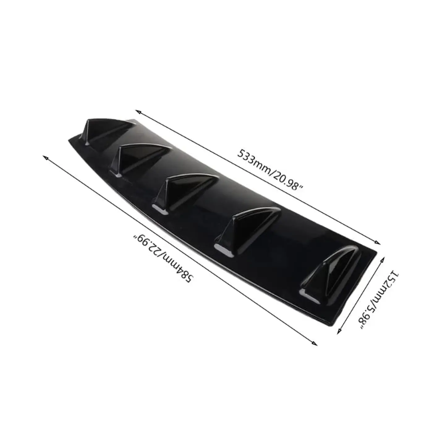 Difusor de parachoques trasero - negro brillante 12