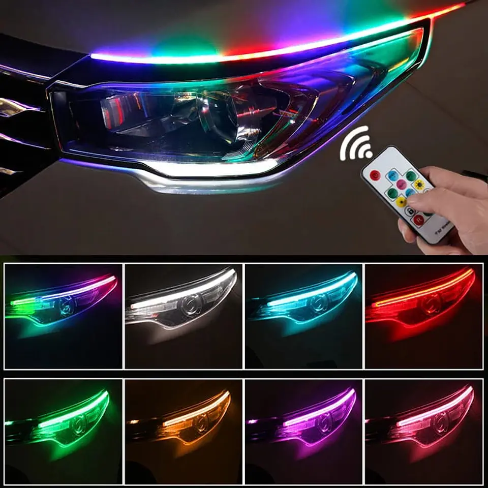 X2 Tira de luces led RGB de 60cm circulación diurna secuenciales 1