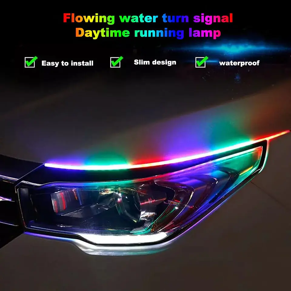 X2 Tira de luces led RGB de 60cm circulación diurna secuenciales 2
