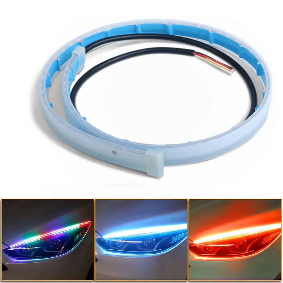 X2 Tira de luces led RGB de 60cm circulación diurna secuenciales 5